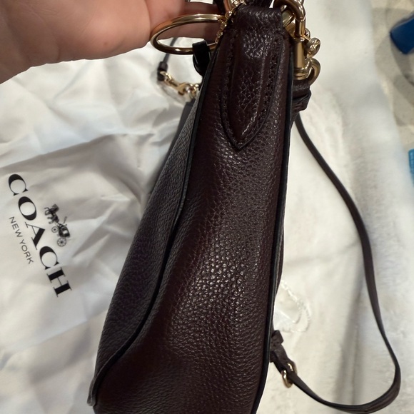 Coach Dark Brown Leather Shoulder Bag - Picture 12 of 16